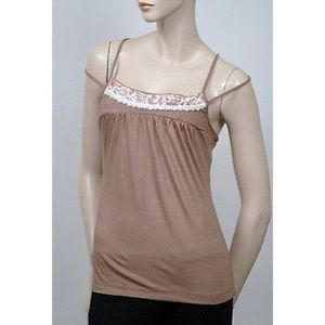 NWT Santiki Lace Print Back Tank Top Size Medium